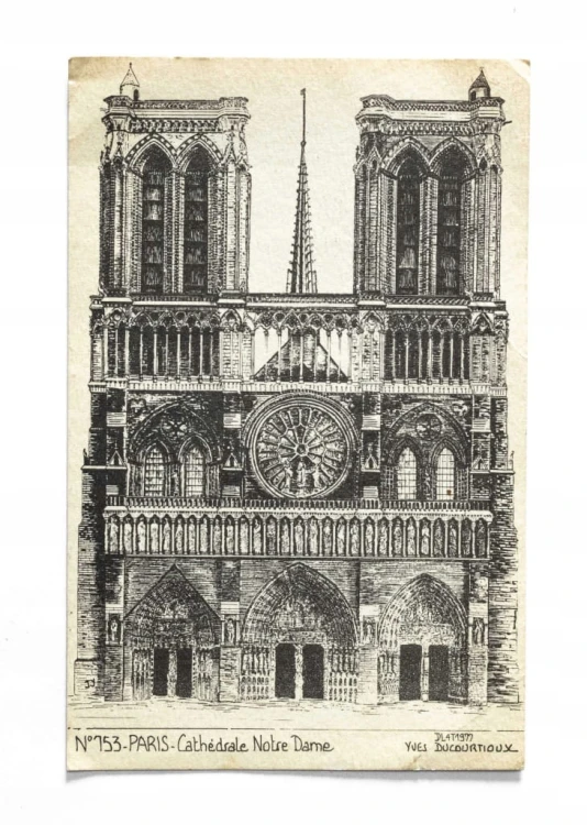 FRANCJA, PARYŻ - KATEDRA NOTRE-DAME, YVES DUCOURTIOUX 1977