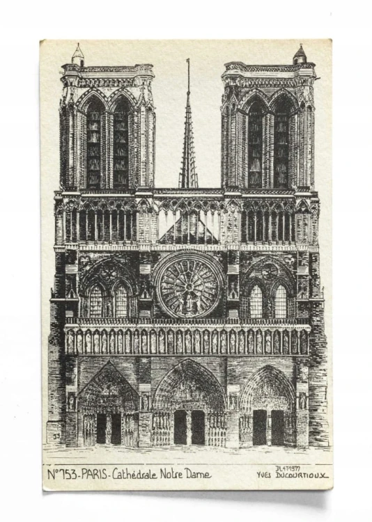 FRANCJA, PARYŻ - KATEDRA NOTRE-DAME, YVES DUCOURTIOUX 1977