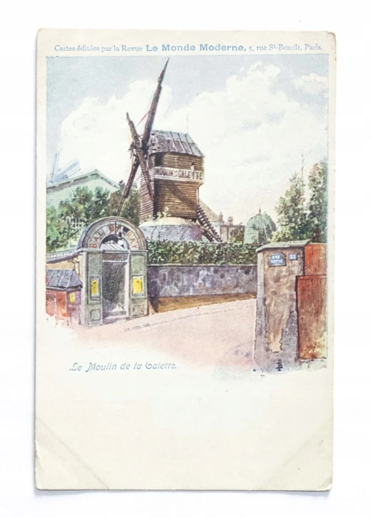 FRANCJA, PARYŻ - WIATRAK MOULIN DE LA GALETTE, POCZ. XX WIEKU