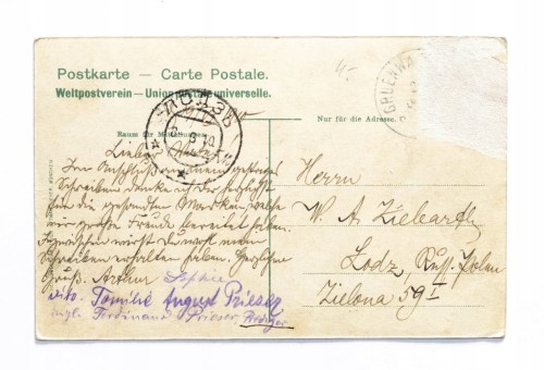 NIEMCY, GRUNWALD-HOLLRIEGELSKREUTH - MOST NAD RZEKĄ IZARA / ŁÓDŹ 1910