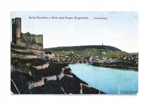 NIEMCY, BINGEN - RUINY ZAMKU EHRENFELS, RUDHEIM / SCHEUERFELD 1926