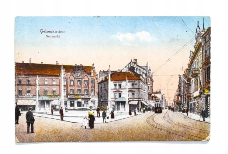 NIEMCY, GELSENKIRCHEN - PLAC NEUMARKT, FELDPOST / MIĘDZYCHÓD 1918