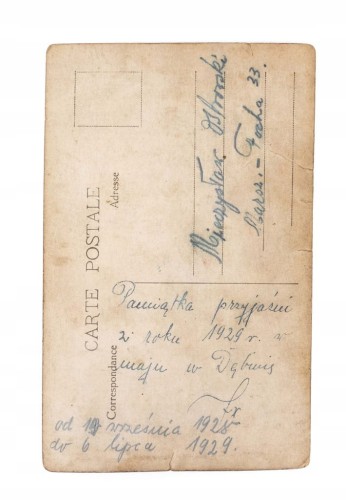 STARA FOTOGRAFIA - KOBIETA Z MĘŻCZYZNĄ, POZNAŃ DĘBINA 1929
