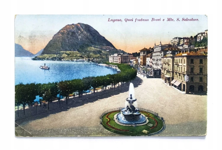 SZWAJCARIA, LUGANO - GÓRA SAN SALVATORE I FONTANNA BOSSI 1929