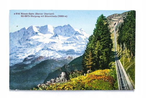 SZWAJCARIA, NIESEN - KOLEJKA GÓRKSA NIESENBAHN, POCZ. XX WIEKU