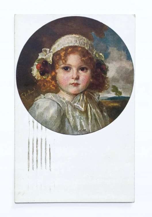 POCZTÓWKA PORTRET DZIEWCZYNKI FELDPOST POZNAŃ / URZĄD BUDOWLANY KALISZ 1917