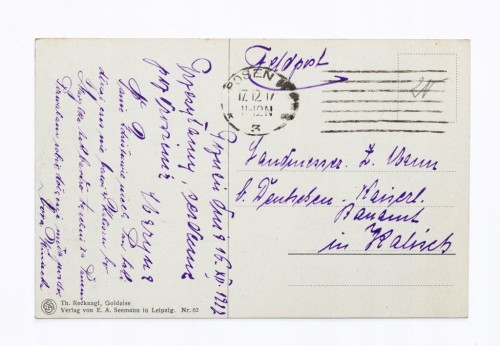 POCZTÓWKA PORTRET DZIEWCZYNKI FELDPOST POZNAŃ / URZĄD BUDOWLANY KALISZ 1917