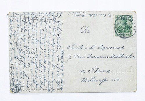 STARA POCZTÓWKA - CHATA NA WSI, MOZÓW / TORUŃ 1911