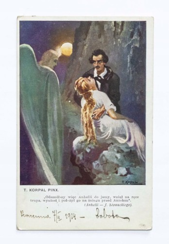 STARA POCZTÓWKA - ANHELLI SŁOWACKI, KORZENNA / MOSZCZEWICA, STARY SĄCZ 1914