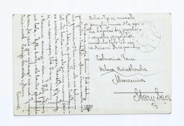 STARA POCZTÓWKA - ANHELLI SŁOWACKI, KORZENNA / MOSZCZEWICA, STARY SĄCZ 1914