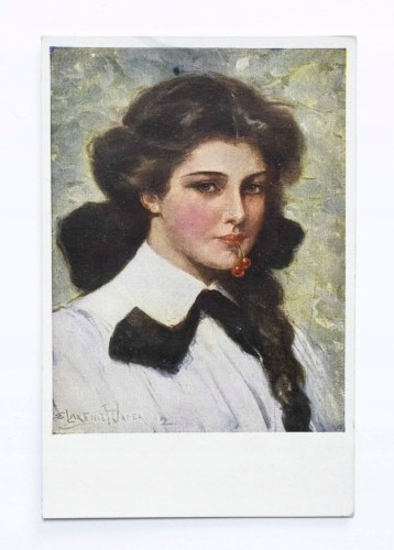 POCZTÓWKA PORTRET KOBIETY, FELDPOST, POZNAŃ / URZĄD BUDOWLANY KALISZ 1918