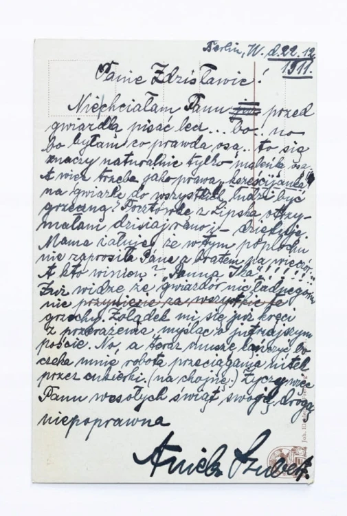 STARA POCZTÓWKA - CHATA NA WSI, BERLIN 1911