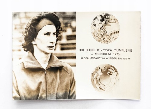STARA POCZTÓWKA - IRENA SZEWIŃSKA, IGRZYSKA OLIMPIJSKIE, MONTREAL 1976