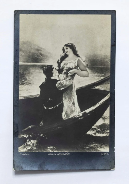 STARA POCZTÓWKA - IDYLLA MŁODOŚCI, B. KRAJ, WILNO 1924