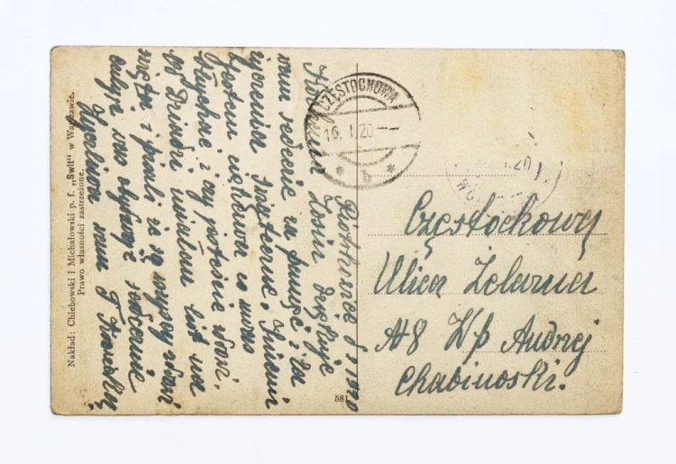 STARA POCZTÓWKA - KWITNĄCA GRUSZA RAPACKI, PIOTRKOWICE / CZĘSTOCHOWA 1920