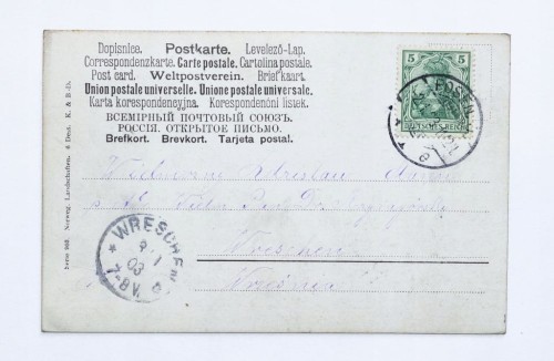 STARA POCZTÓWKA - KRAJOBRAZ GÓRSKI, POZNAŃ / WRZEŚNIA 1903