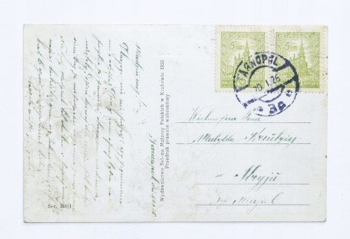 STARA POCZTÓWKA - LILLA WENDA JULIUSZ SŁOWACKI, TARNOPOL / STRYJ 1926