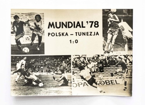 STARA POCZTÓWKA - MISTRZOSTWA ŚWIATA, MUNDIAL 1978, POLSKA - TUNEZJA