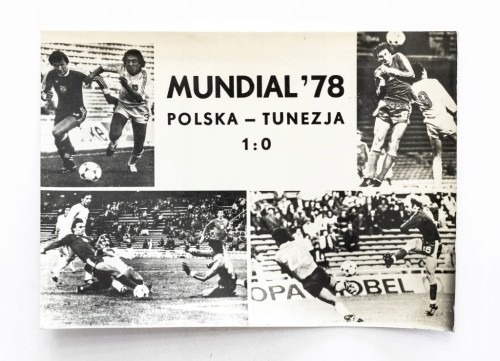 STARA POCZTÓWKA - MISTRZOSTWA ŚWIATA, MUNDIAL 1978, POLSKA - TUNEZJA