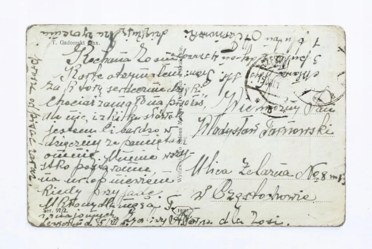 STARA POCZTÓWKA - ZYGMUNT KRASIŃSKI, LEWICZYN / CZĘSTOCHOWA l. 10 XX W.