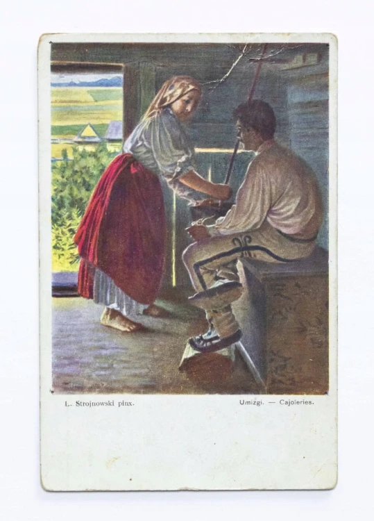 STARA POCZTÓWKA - UMIZGI L. STROJANOWSKI, GÓRALE, STRYJ / LWÓW 1914