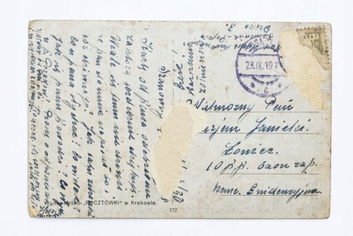 STARA POCZTÓWKA - SETKOWICZ, SOSNOWIEC / ŁOWICZ, 10 PUŁK PIECHOTY 1919