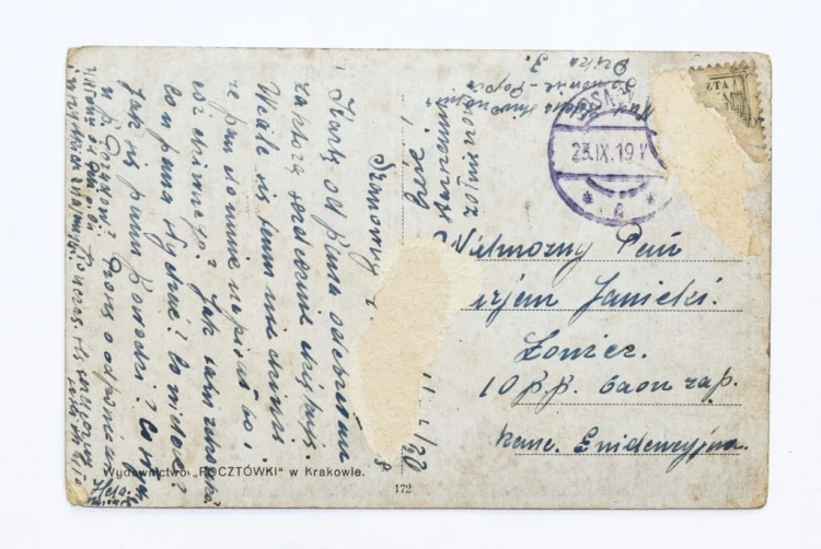 STARA POCZTÓWKA - SETKOWICZ, SOSNOWIEC / ŁOWICZ, 10 PUŁK PIECHOTY 1919
