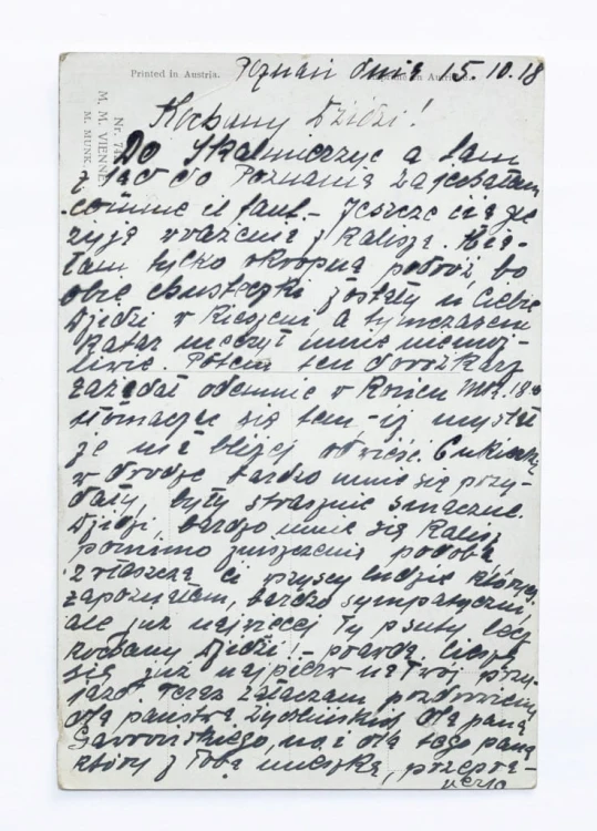 STARA POCZTÓWKA - RODZICE Z MAŁYM DZIECKIEM, POZNAŃ 1918