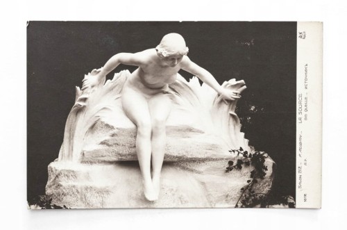 STARA POCZTÓWKA - RZEŹBA LA SOURCE, PAUL AUBAN 1912