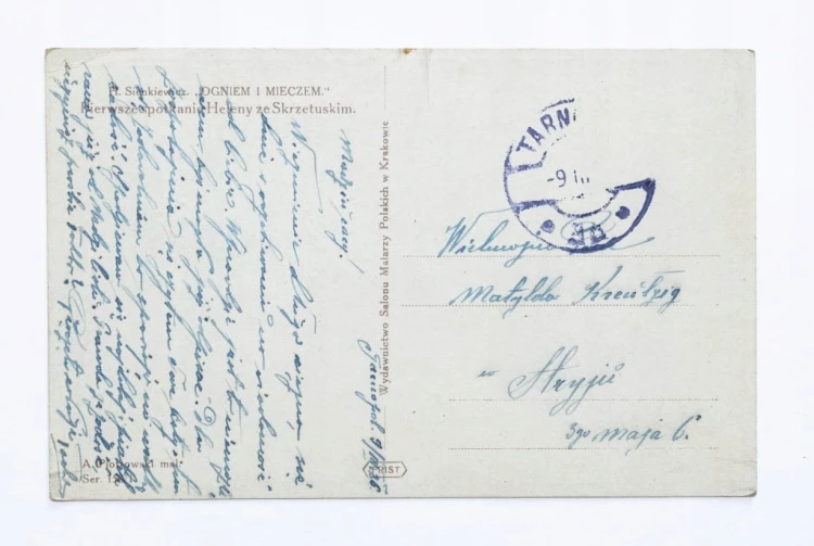 STARA POCZTÓWKA - OGNIEM I MIECZEM, TARNOPOL / STRYJ 1926