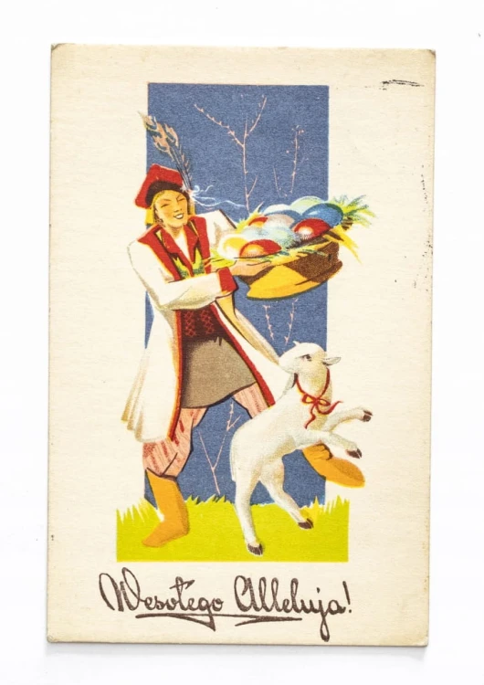 STARA POCZTÓWKA WIELKANOCNA - POZNAŃ 1938