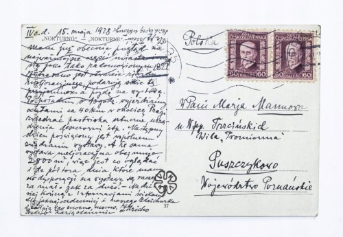 STARA POCZTÓWKA - ZAMEK HRADCZANY, CZECHOSŁOWACJA / PUSZCZYKOWO 1928