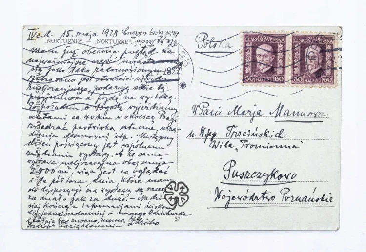 STARA POCZTÓWKA - ZAMEK HRADCZANY, CZECHOSŁOWACJA / PUSZCZYKOWO 1928