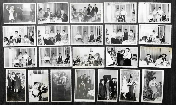 ZESTAW STARYCH FOTOGRAFII RODZINNYCH - ŚLUB, WESELE I INNE, POZNAŃ l. 50