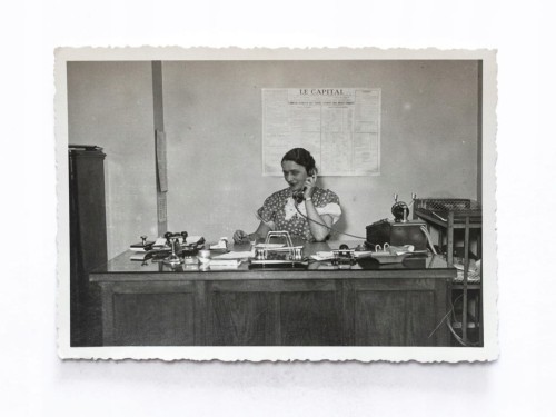 STARA FOTOGRAFIA - WSPÓŁZAŁOŻYCIELKA BANKU PKO, PARYŻ 1929
