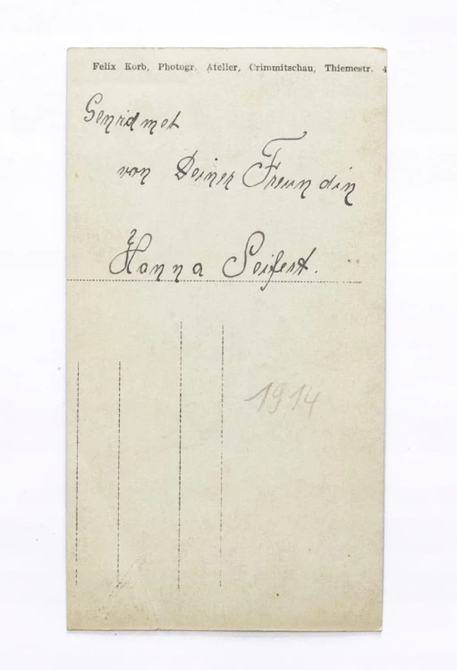 STARA FOTOGRAFIA - KOBIETA W SUKNI, FOT. F. KORB, CRIMMITSCHAU NIEMCY 1914