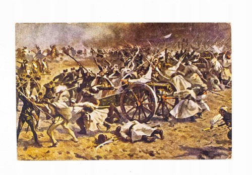 STARA POCZTÓWKA - ZDOBYCIE ARMAT, BARTOSZ GŁOWACKI, mal. KOSSAK II RP