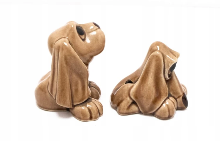 ZESTAW STARYCH FIGUREK CERAMICZNYCH PSY, KUKA POLAND WOJCIECH RYDZ