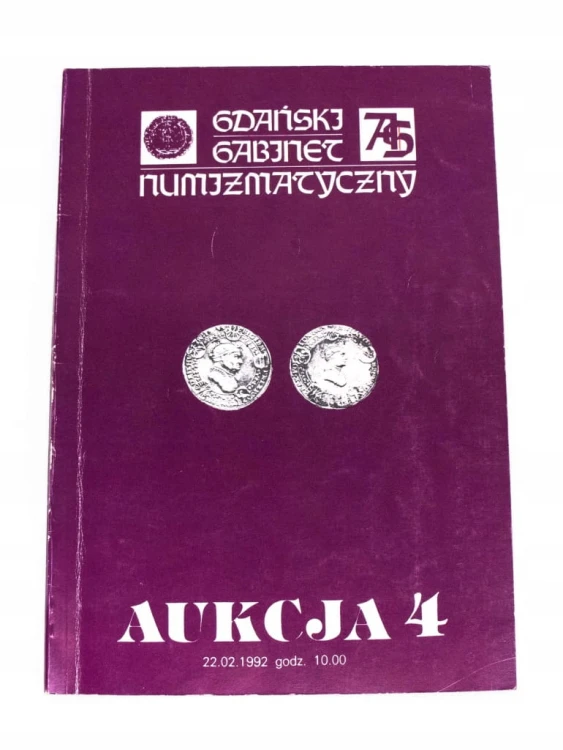 Katalog aukcyjny Gdański Gabinet Numizmatyczny, Aukcja 4, 22.02.1992