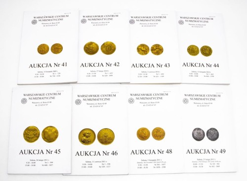 Katalogi aukcyjne - Warszawskie Centrum Numizmatyczne ,Aukcje 41-46, 48, 49