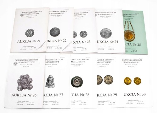 Katalogi aukcyjne Warszawskie Centrum Numizmatyczne, Aukcje 21-30