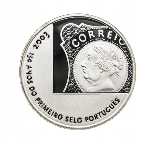 Portugalia, 5 euro 2003 - 150 rocznica emisji pierwszego znaczka pocztowego