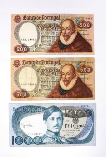 Portugalia, zestaw 3 banknotów 1979-1982
