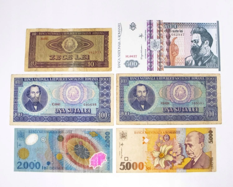 Rumunia, zestaw 6 banknotów 1966-1999