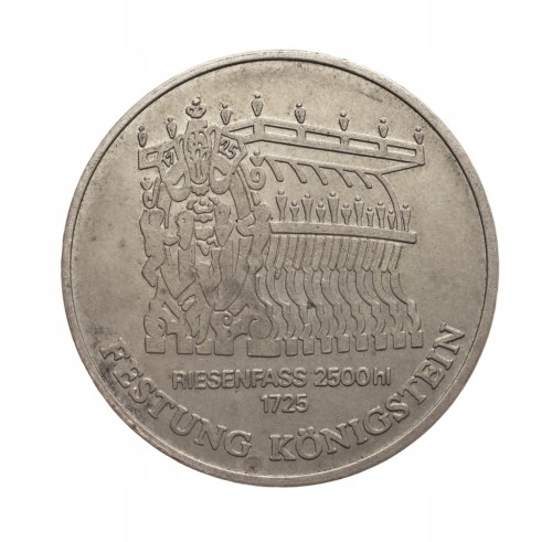 Niemcy NRD medal August II Mocny, beczka na wino z Twierdzy Konigstein 1725