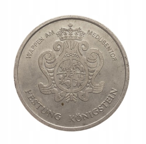 Niemcy NRD medal August II Mocny, beczka na wino z Twierdzy Konigstein 1725