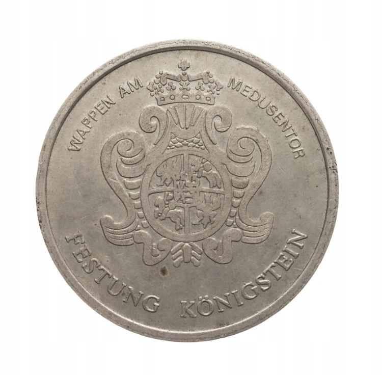 Niemcy NRD medal August II Mocny, beczka na wino z Twierdzy Konigstein 1725
