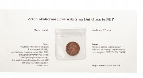 Żeton okolicznościowy Dni Otwarte NBP 2006, denar Bolesława I Chrobrego