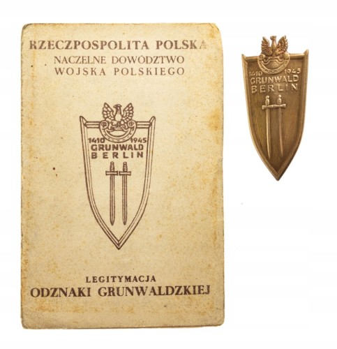 Polska, PRL, Odznaka Grunwaldzka z legitymacją