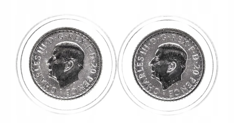 Wielka Brytania, Karol III, zestaw 2 monet 20 pensów 2026, srebro 2/10 oz